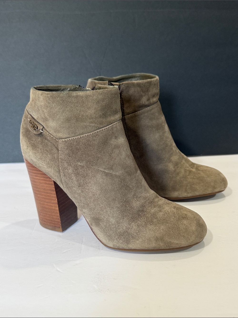 Tory Burch Suede Ankle Booties, sz 7.5 M